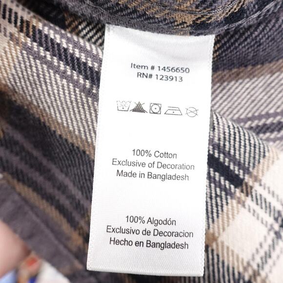 Jachs Shirt Mens Medium Plaid Flannel Button Up Double Pocket Heritage Casual - Picture 8 of 9